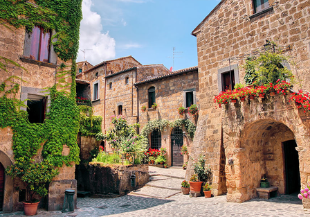 Toscaans straatje fotobehang