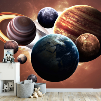 Planeten fotobehang VINYL