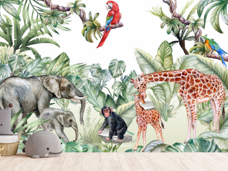 Kinderkamer Jungle behang Safari VINYL