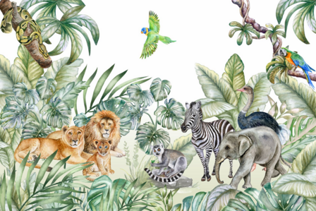 Jungledieren behang Safari VINYL