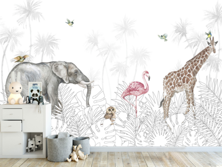 Jungle dieren behang OUFG