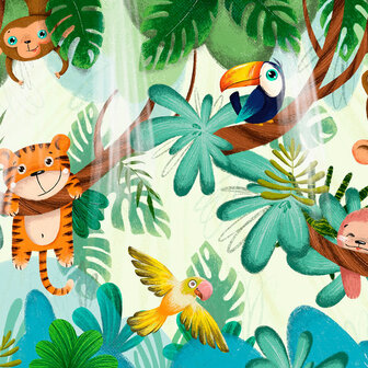 Jungledieren behang Hangout