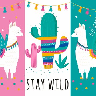 Lama behang Stay Wild