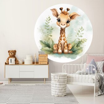 Kleine Giraffe behangcirkel 