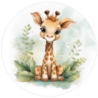 Kleine Giraffe behangcirkel 