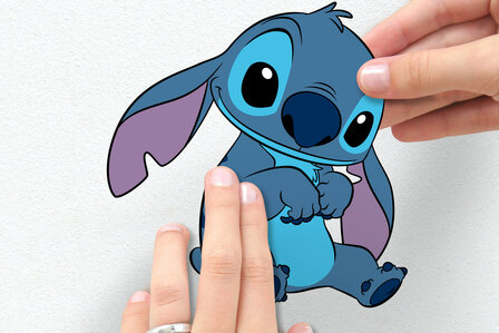 Stitch en Angel muurstickers Happy