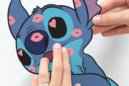 Stitch en Angel muurstickers In Love