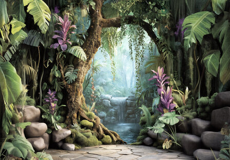 3D Jungle fotobehang Secret Garden