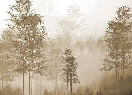 Sepia Bamboo Forest fotobehang XL