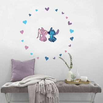 Stitch en Angel muurstickers Cutie