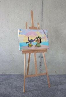 Lilo en Stitch canvas schilderij Dancing