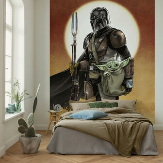 The Mandalorian en Grogu fotobehang 