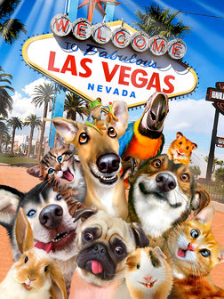 Dieren fotobehang Selfie Las Vegas