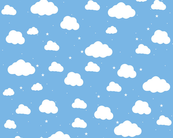 ik betwijfel het Maxim Ham Wolken behang voor de kinderkamer | Muurdeco4kids