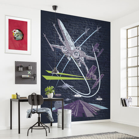 Star Wars fotobehang Classic Concrete X-Wing