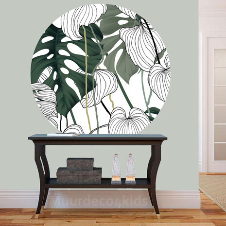 Behangcirkel Monstera