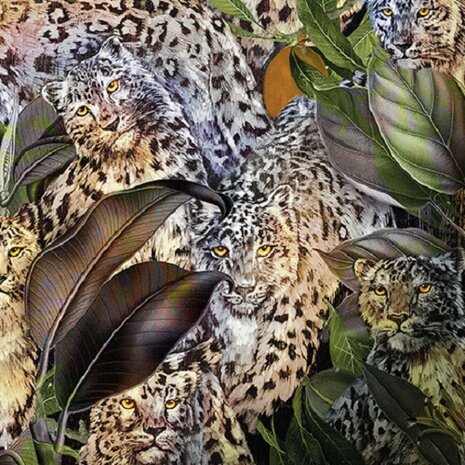 Jungle behang Wild Cats Detail