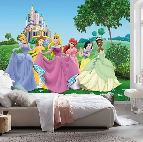 vervolgens Grit Prik Disney Princess vlies fotobehang XL | 360 cm x 270 cm