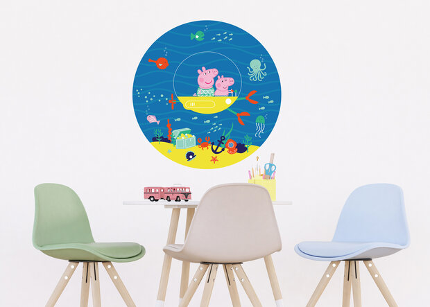 Wandcirkel Peppa Pig Sea