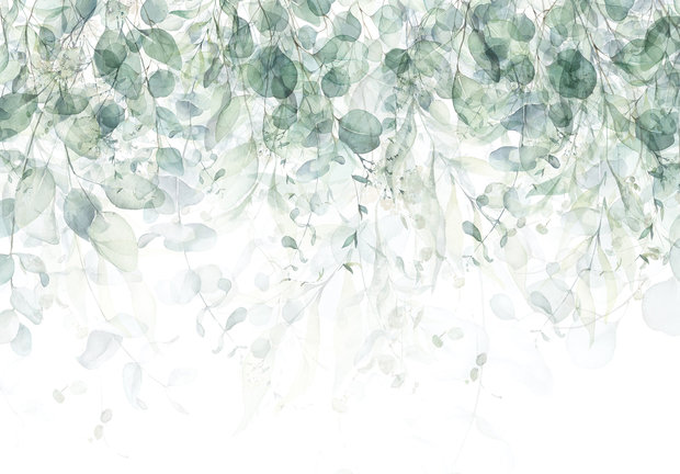 hoop Likeur Smelten Botanisch behang Hangende bladeren | Muurdeco4kids