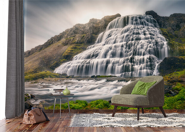 Waterval IJsland fotobehang XL