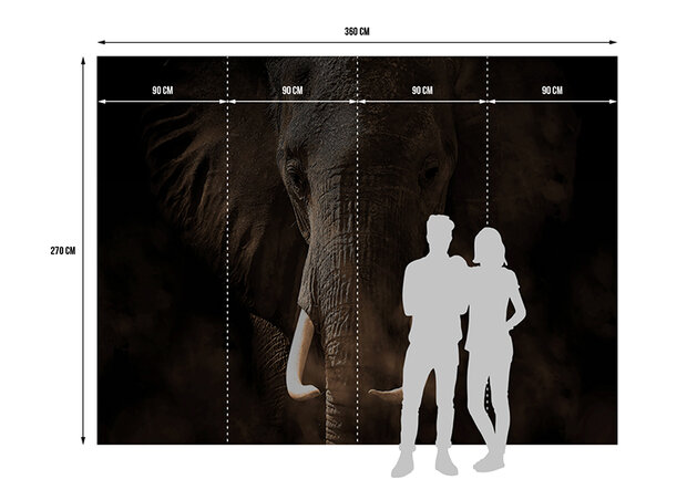 Olifant fotobehang XL