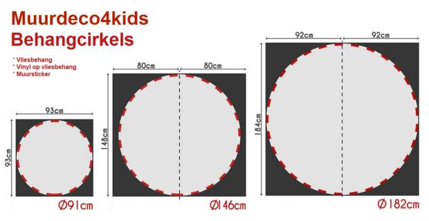 Behangcirkels Muurdeco4kids