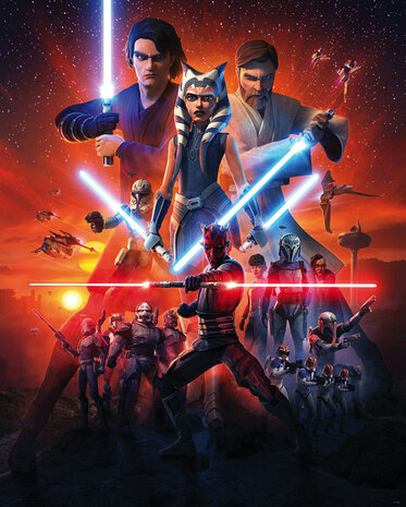 Star Wars fotobehang Clone Wars Mission