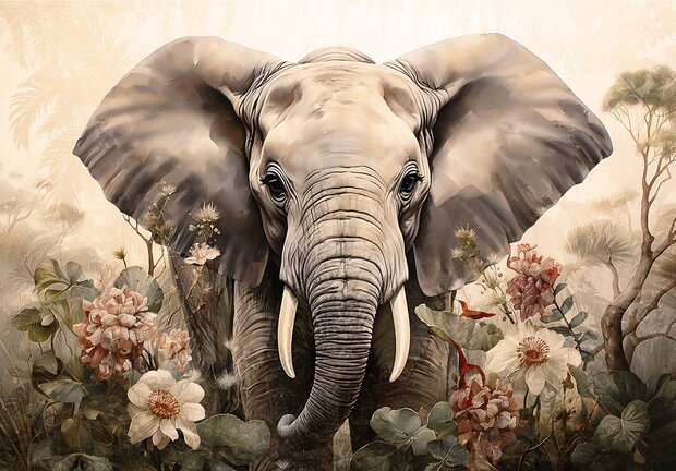 Jungledieren behang Olifant