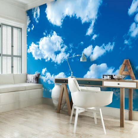 Wolken fotobehang Blauwe Lucht