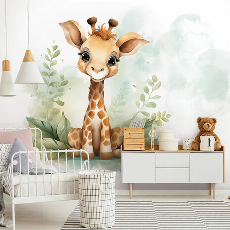 Kleine Giraffe fotobehang