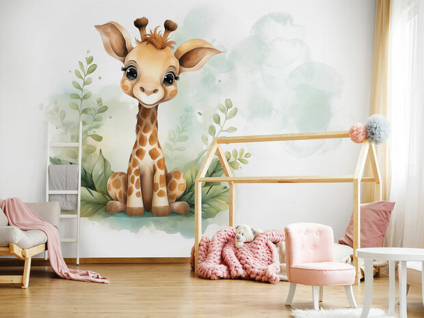 Kleine Giraffe fotobehang