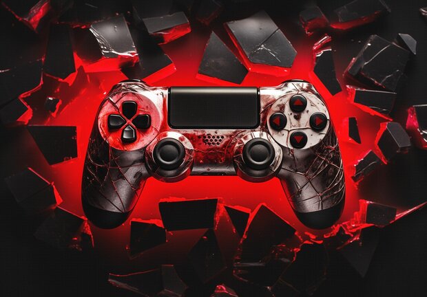 Game behang Controller Rood