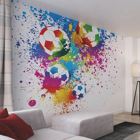 Voetbal vliesbehang Splash L