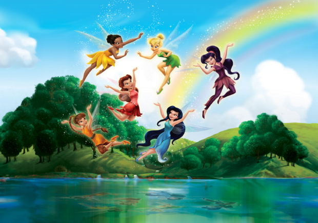 Disney Fairies fotobehang Regenboog XL