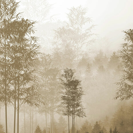 Sepia Bamboo Forest fotobehang XL