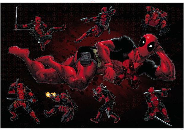 Deadpool muurstickers XL