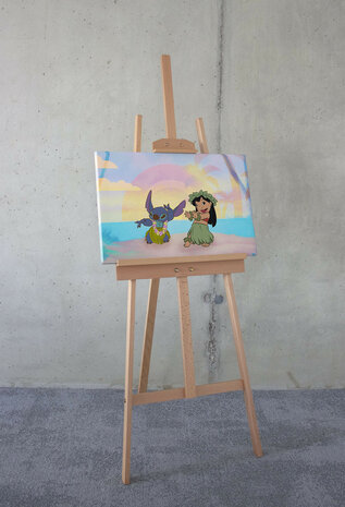 Lilo en Stitch canvas schilderij Dancing