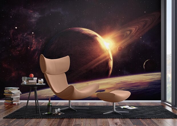 Planets in Space fotobehang XL