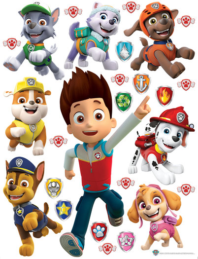 Paw Patrol muurstickers XL | Muurdeco4kids