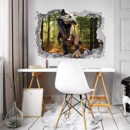 Dinosaurus poster T-Rex bos 3D-effect