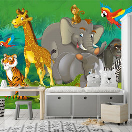 Jungle fotobehang XL Dieren junior