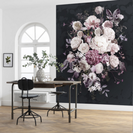 Bloemen behang Bouquet Noir