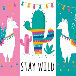 Lama behang Stay Wild