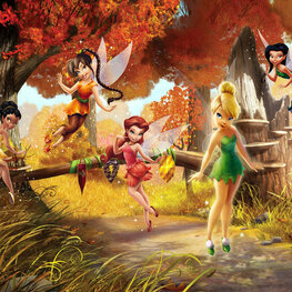 Disney Fairies fotobehang Herfstbos XL