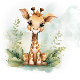 Kleine Giraffe fotobehang