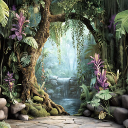 3D Jungle fotobehang Secret Garden