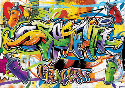 Graffiti behang